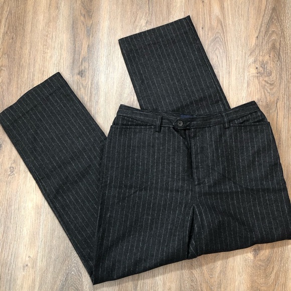 GAP Wool Pinstriped Straight Leg Trousers - Picture 3 of 17